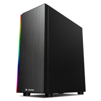 CASE GAMING X-MICRO (S3) VIDRIO TEMPERADO/2XABANICO/ARGB/SIN FUENTE/NEGRO