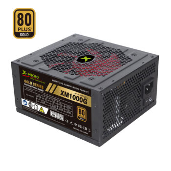 FUENTE PODER X-MICRO (XM1000G) 1000 WATTS 80+ GOLD FULL MODULAR