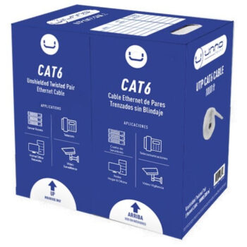CABLE UTP UNNO 4 PARES CAT6 1000 FT GRIS